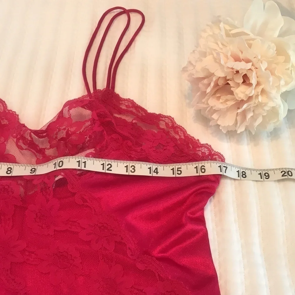Vintage Vandemere Pink Lace Long Nightgown Size Large